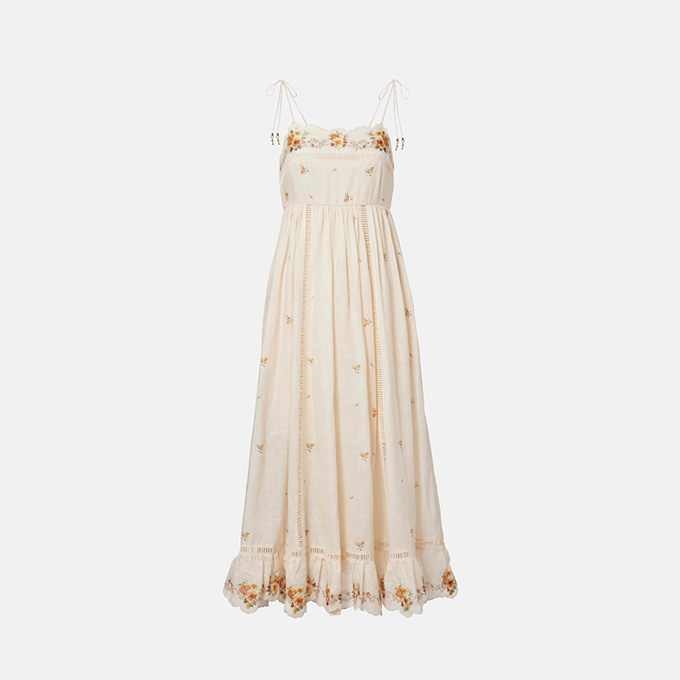 zimmermann patience pleated slip maxi dress